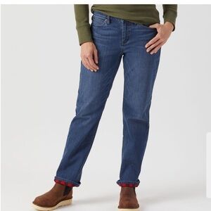 Duluth • Daily Denim Plaid Lined Straight Leg Jeans Item 75757